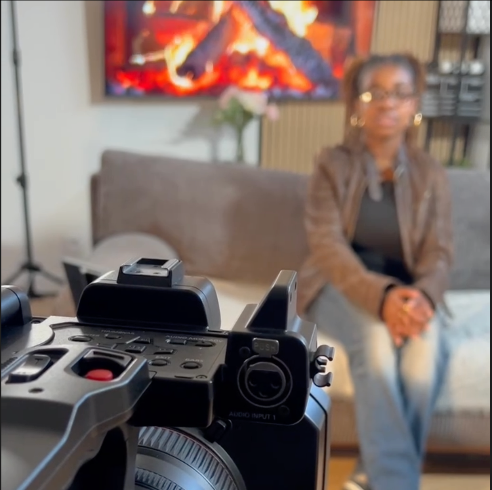 Tournage de l'interview